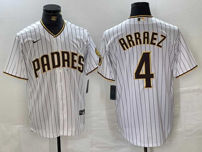 Men's San Diego Padres #4 Luis Arraez White Cool Base Stitched Jersey,We sell and wholesale Men's San Diego Padres #4 Luis Arraez White Cool Base Stitched Jersey on line form chian!